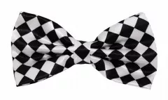 Black & White Checkered Bow Tie